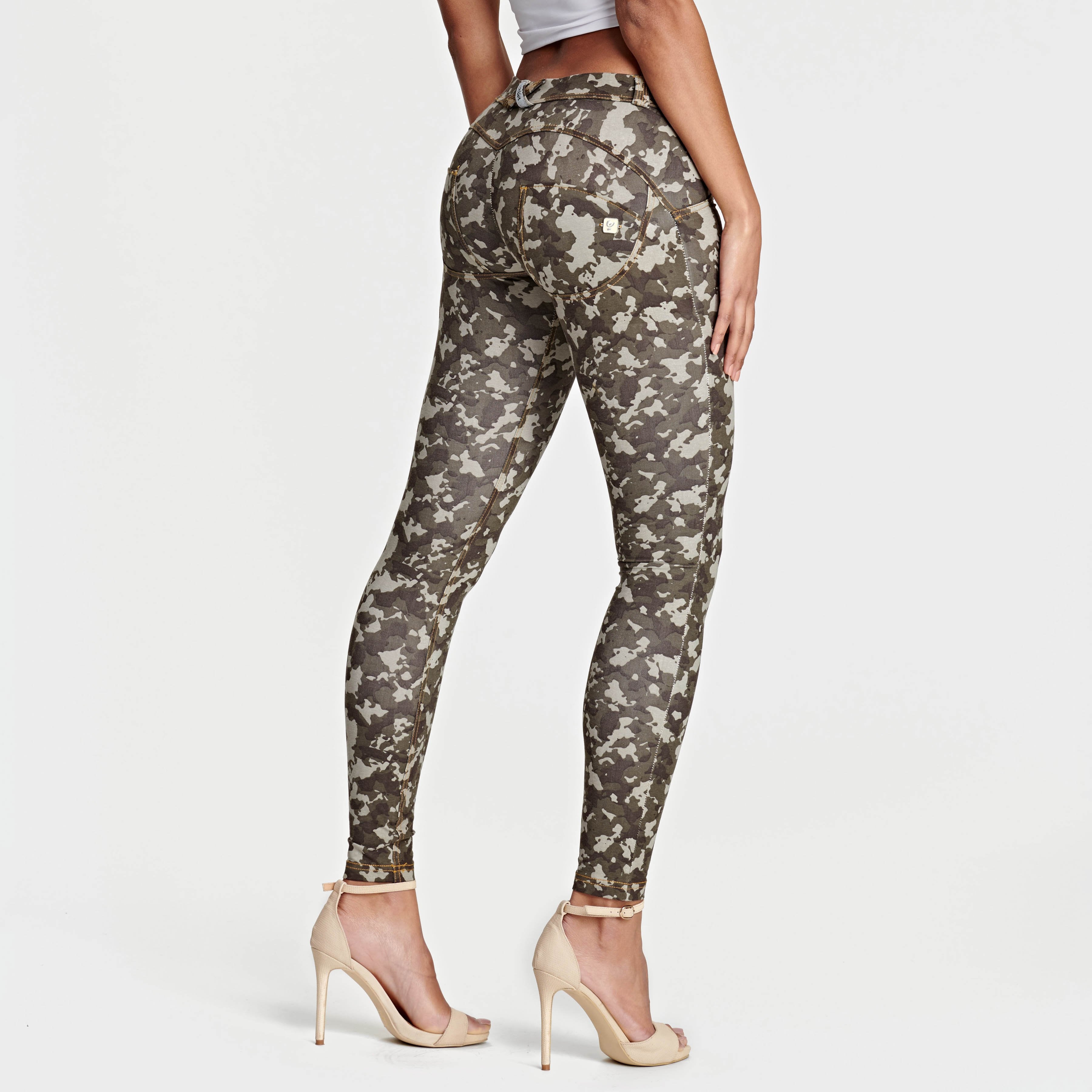 Mid Waist Full Length WR.UP Fashion - Green Camo